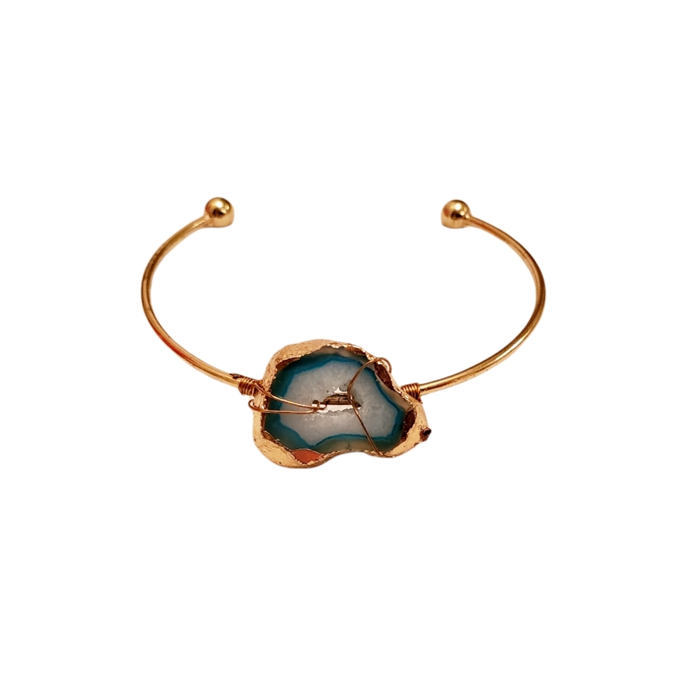 Wire Wrapped Geode Bracelet - Picture 3 of 7